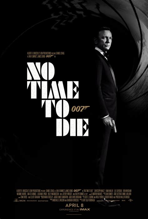 007 • NO TIME TO DIE | James bond, James bond movie posters, James bond movies