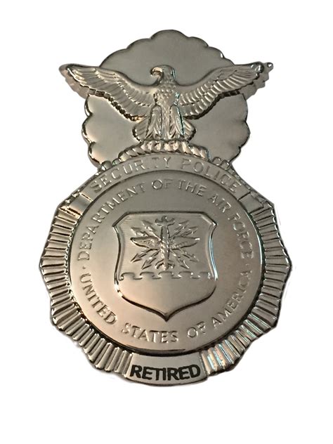 USAF Security POLICE Metal BADGE FULL SIZE - with 3 Prongs on Back of Badge [SP-BC] - $29.95 ...