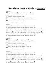 How To Play Reckless Love On Guitar : What time signature is reckless ...