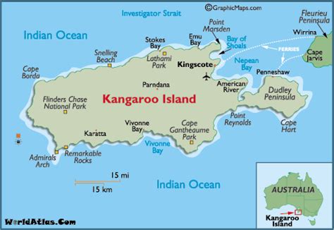 Australia Map Kangaroo Island