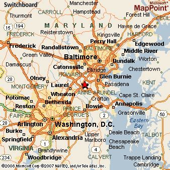 Hanover, Maryland Area Map & More