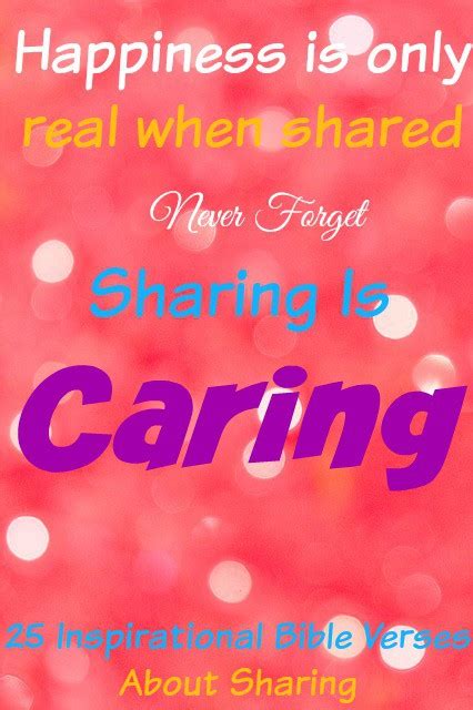 25 Inspirational Bible Verses About Sharing With Others