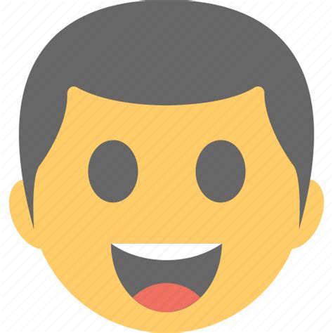 Boy emoji, emoticon, joyful, laughing, smiling icon - Download on Iconfinder