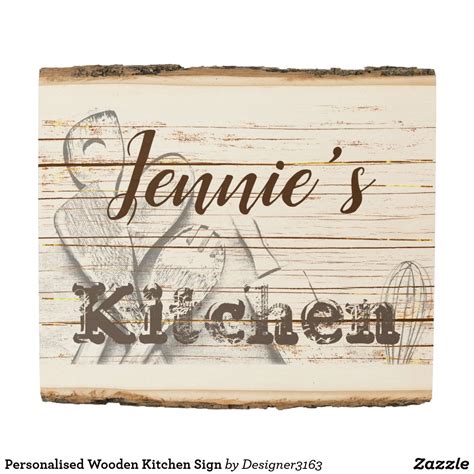 Personalised Wooden Kitchen Sign | Zazzle.com | Wooden kitchen signs, Wooden kitchen, Kitchen signs