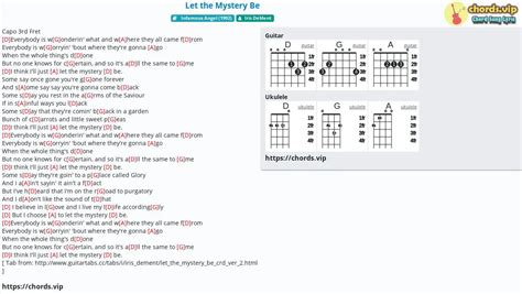 Hợp âm: Let the Mystery Be - cảm âm, tab guitar, ukulele - lời bài hát ...