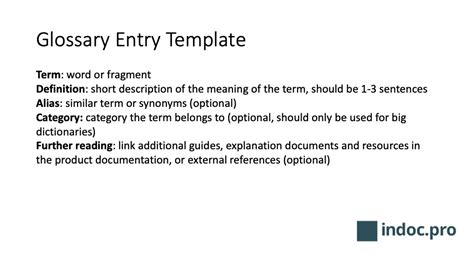 Free Glossary Template download for Word/Excel/Powerpoint