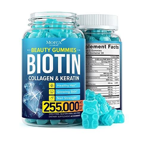 Hair Vitamins Natural Gummies - Biotin Multivitamin for Hair, Skin & | Gourmetian