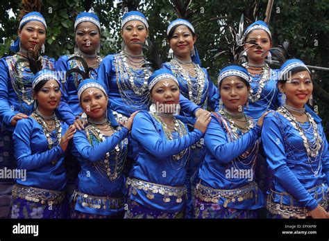 Bangladeshi indigenous peoples with the traditional dress and ornaments ...