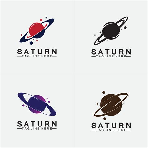 Planet Saturn logo vector illustration design 3242725 Vector Art at ...