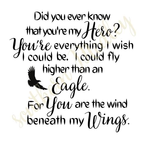 You Are the Wind Beneath My Wings, PNG, SVG, JPG Printable, Cuttable ...