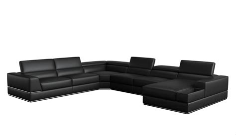 Modern Grey Leather Upholstery Sectional Sofa VIG Divani Casa Ozia – buy online on NY Furniture ...
