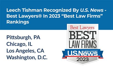 Leech Tishman Recognized By U.S. News - Best Lawyers® In 2023 “Best Law Firms” Rankings - Leech ...