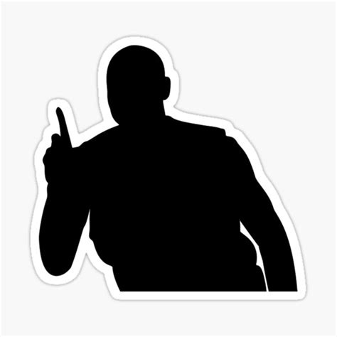 "Mutombo Finger Wag - Black Logo" Sticker by JavanDG | Redbubble