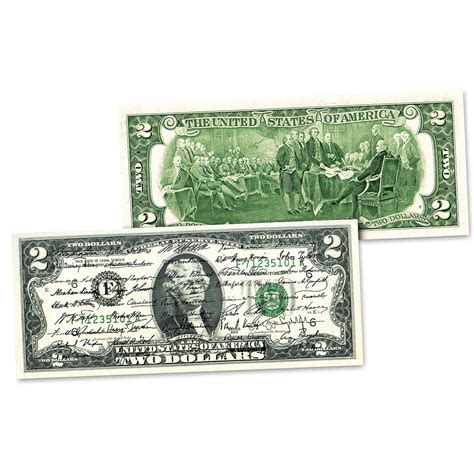 Presidential Signatures $2 Bill with Display Folio | Collections Etc.