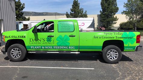 Dan's Landscaping Truck Wrap - Linson Signs - Truck Wrap