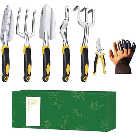 7-Piece Heavy-Duty Gardening Tools with Garden Gloves, Garden Tool Set B09BJHJHYX - The Home Depot