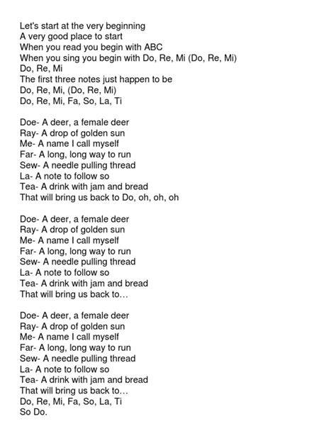 Do Re Mi Lyrics | PDF | Textile Arts | Nature