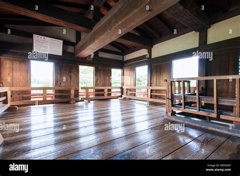 The Moon Viewing Room inside Matsumoto Castle, Nagano, Japan Stock Photo - Alamy