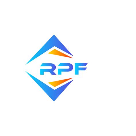 RPF abstract technology logo design on white background. RPF creative ...