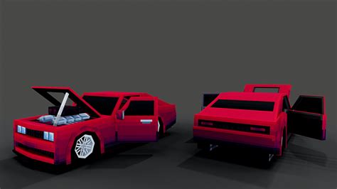 Wartave - muscle car - minecraft 3d model