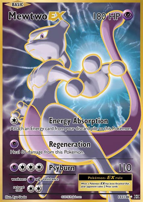 Mewtwo-EX 103 (Evolutions 2016) Pokemon Card