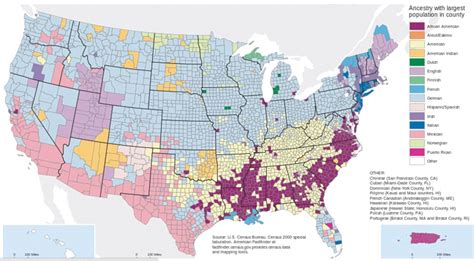 Common Cents: Fascinating Map shows ethnicity of EVERY County in USA!