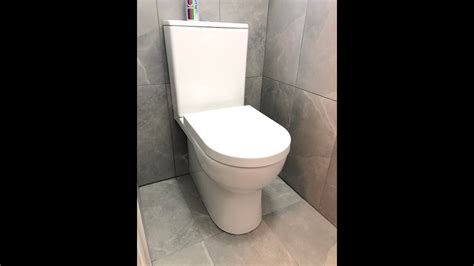 Rimless toilet installation, back to wall - YouTube