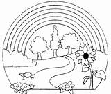 Summer landscape Coloring Pages To Download And Print For Free sketch template