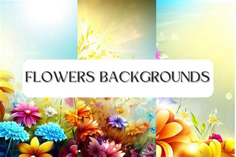 Summer Flowers Backgrounds Graphic by Endrawsart · Creative Fabrica