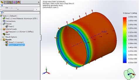 Hoop Stress in a Pressure Vessel : r/SolidWorks