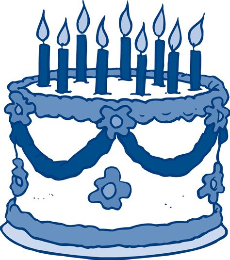 Blue Birthday Cake Clip Art - Cake Birthday