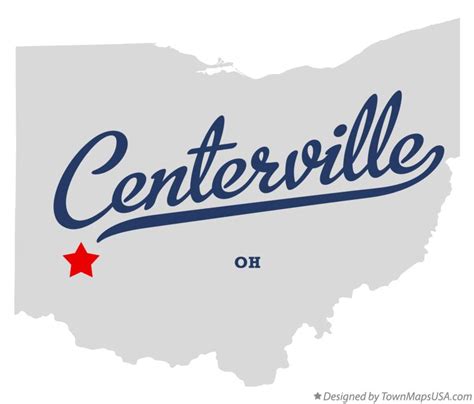 Map of Centerville, Montgomery County, OH, Ohio