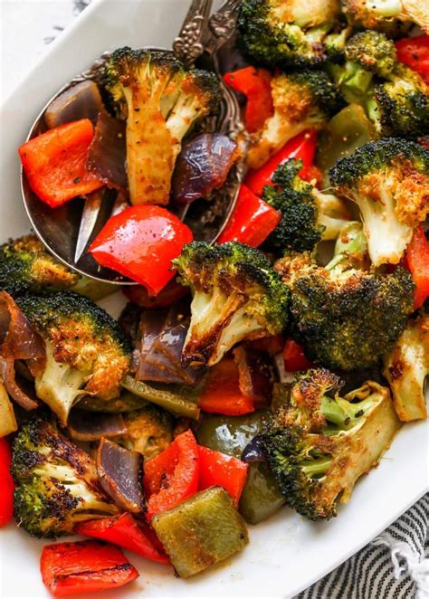 The best oven roasted vegetables recipe! Your favorite veggies are tossed in olive oil and ...