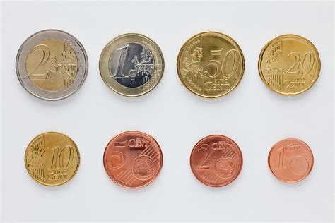 Euro Coins Arranged In Numerical Order by Caspar Benson