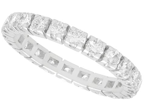 1.10ct Diamond & 18ct White Gold Full Eternity Ring - French 1950s | Eternity ring, Eternity ...