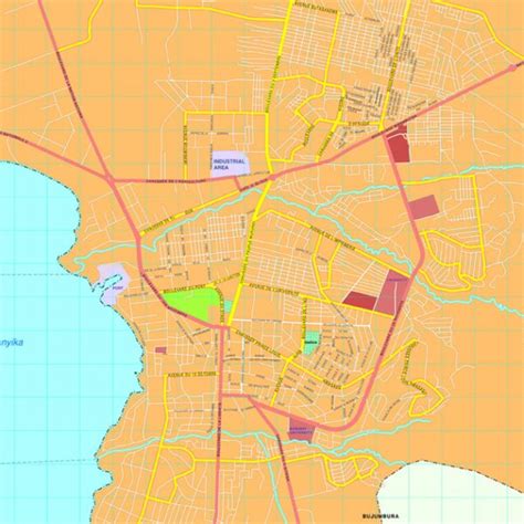 Bujumbura map | Maps Download vector files for Adobe Illustrator