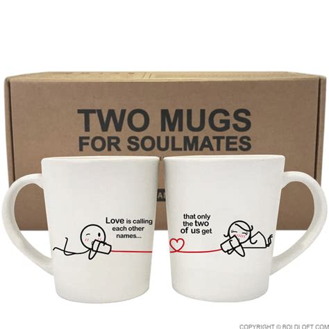 Unique His and Her Coffee Mugs, Between You & Me Couple Coffee Mugs ...