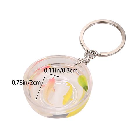 Best Sale! Ornaments Zainafacai Transparent Goldfish Bowl Keychain Pvc Fish Bowl Color Fish ...