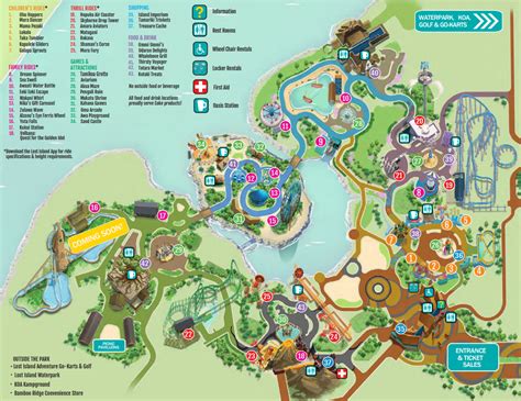 Lost Island Waterpark Map and Brochure (2022 - 2023 ...