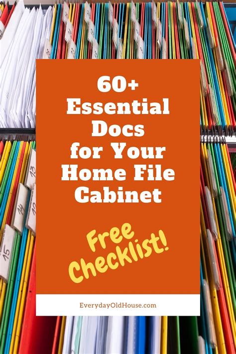 Free Printable Checklist of all the important papers and documents for ...