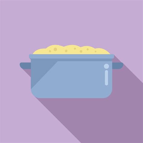 Premium Vector | Mash potato dish icon flat vector boiled food diet nutrition