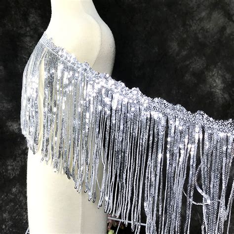 Sequin Fringe Trim Fringe Dress Tassel Shoulder Embellished | Etsy