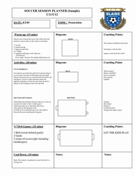 Youth Football Practice Plans Excel New astounding Youth Football Practice Plans Templates ...