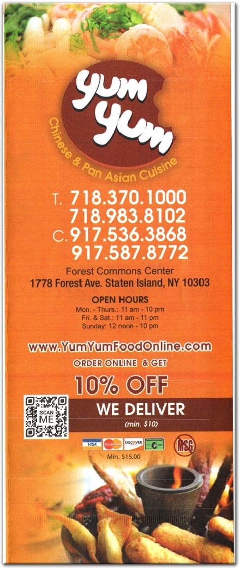 Yum Yum Chinese Take Out Restaurant in Staten Island / Menus & Photos