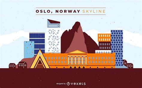 Oslo Norway Skyline Vector Download