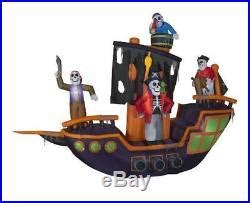 Halloween Animated Huge Pirate Ship 11.5 Ft Haunted House Inflatable ...