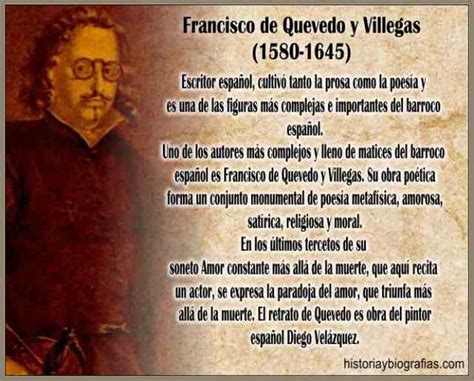 Biografía de Francisco Quevedo Resumen de su Vida y Obra