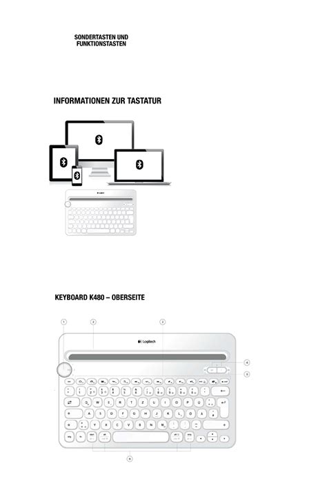 Manual Logitech K480 (page 1 of 14) (German)