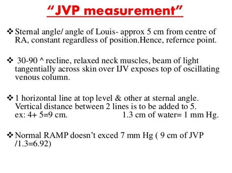 jugular venous pressure