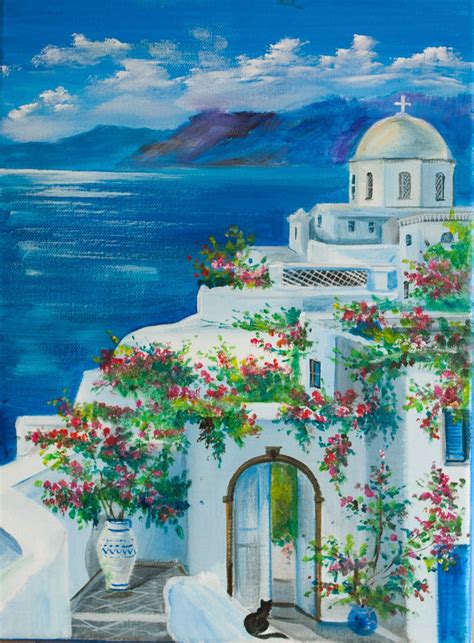 Pin on Landscape Greece Painting